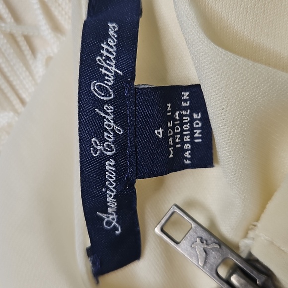 American Eagle Outfitters Ivory Fringe Sleeveless Dress - Picture 9 of 12